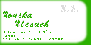 monika mlesuch business card